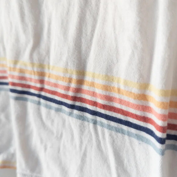 Madewell Northside Vintage Tee in Rainbow Stripe - Size XS - 100% Cotton - Picture 6 of 7